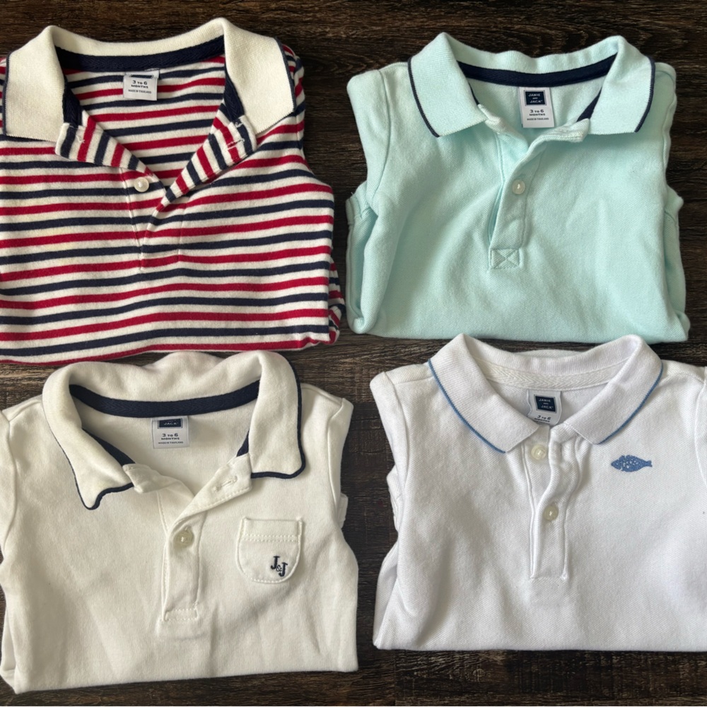 Janie and Jack Set of 4 Polo Shirts
